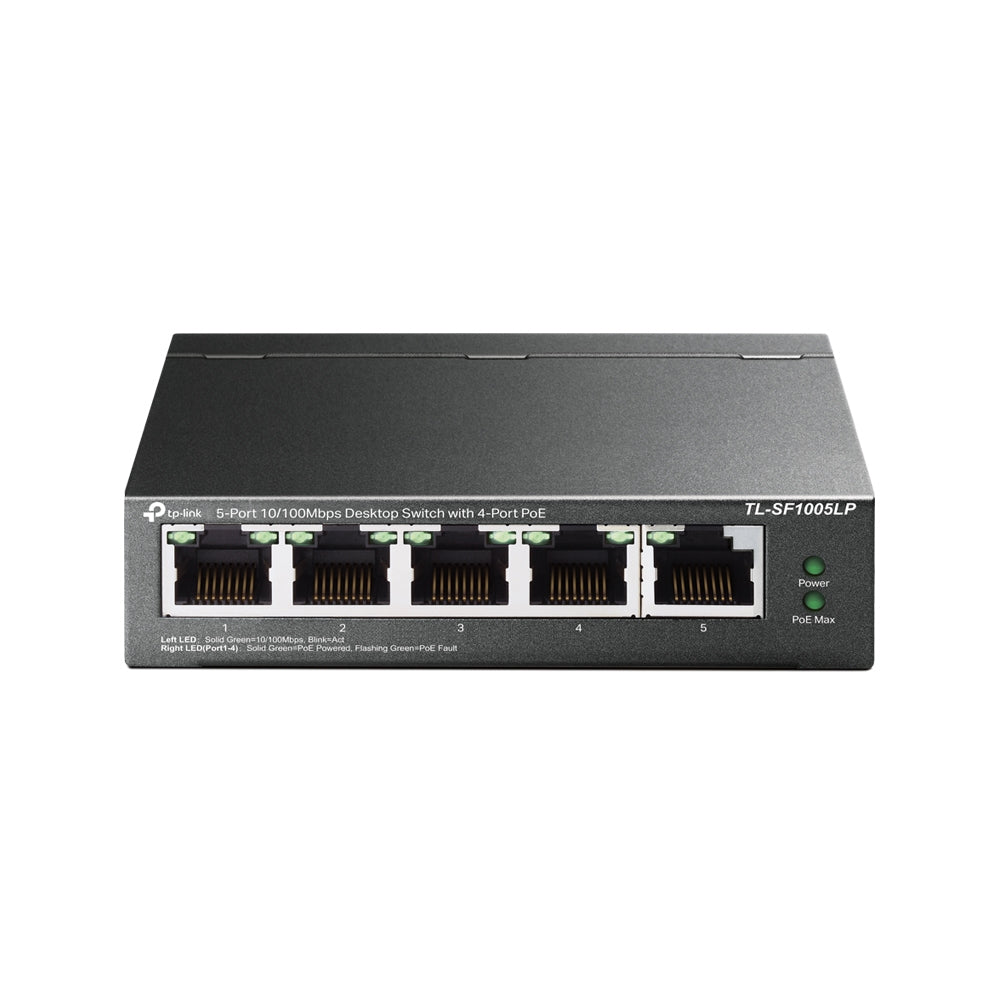 Switch TP-Link 5-Port 10/100 Mbps Desktop 4-Port PoE 4× 10/100 Mbps PoE Ports 1× 10/100 Mbps Non-PoE Port