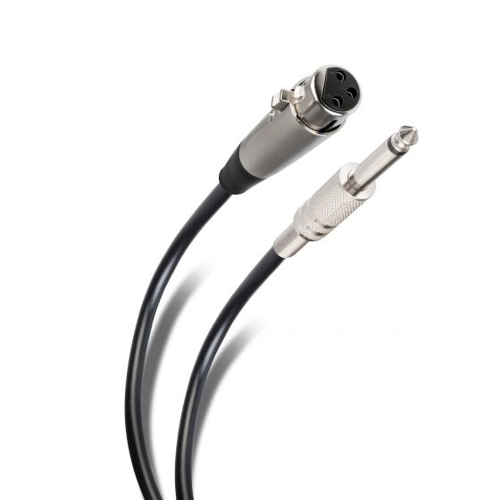 Cable Steren 6.3 mm a Jack Cannon de 6m Color Negro Metálico