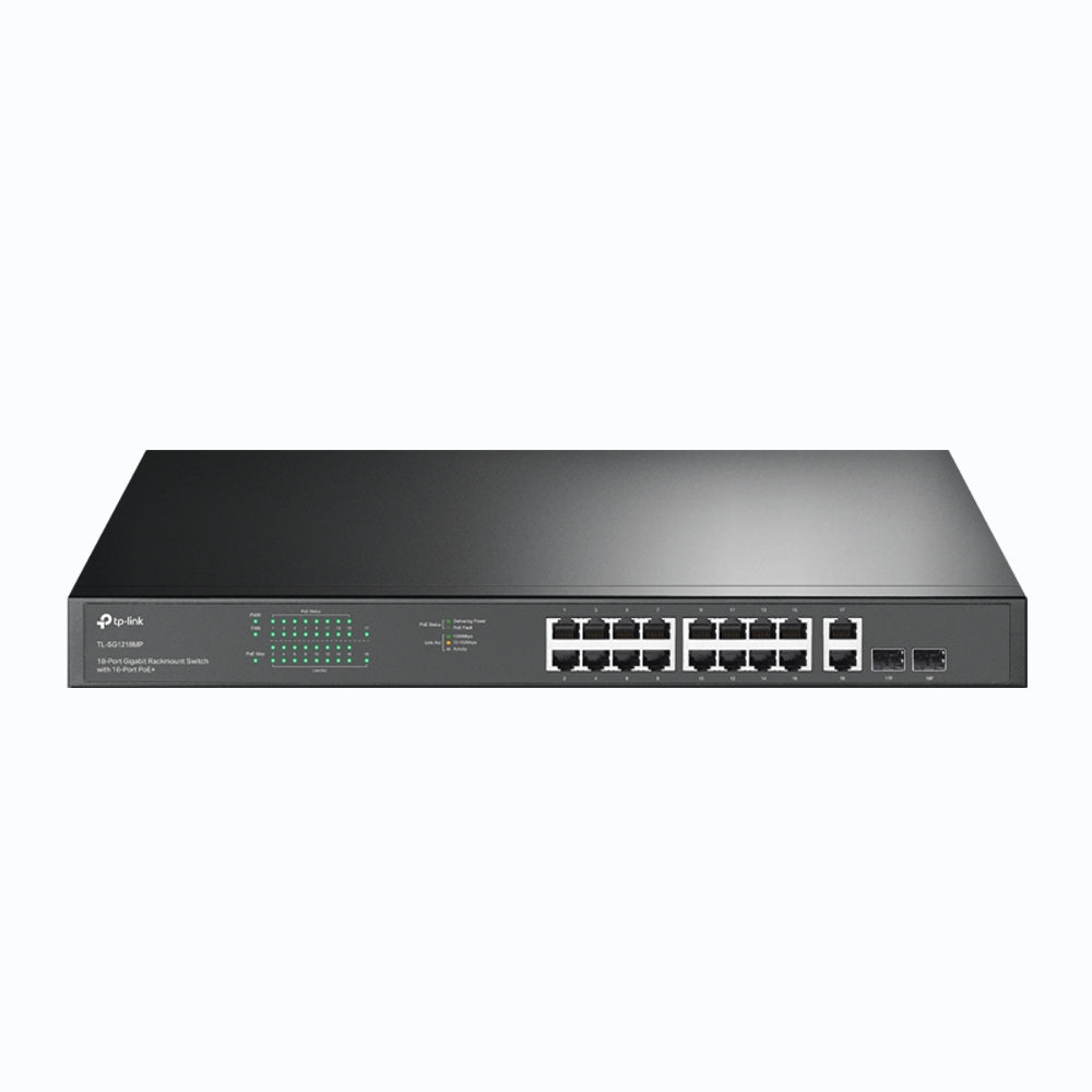 TP-Link TL-SG1218MP dispositivo de redes No administrado Gigabit Ethernet (10/100/1000) Energía sobre Ethernet (PoE) 1U Negro