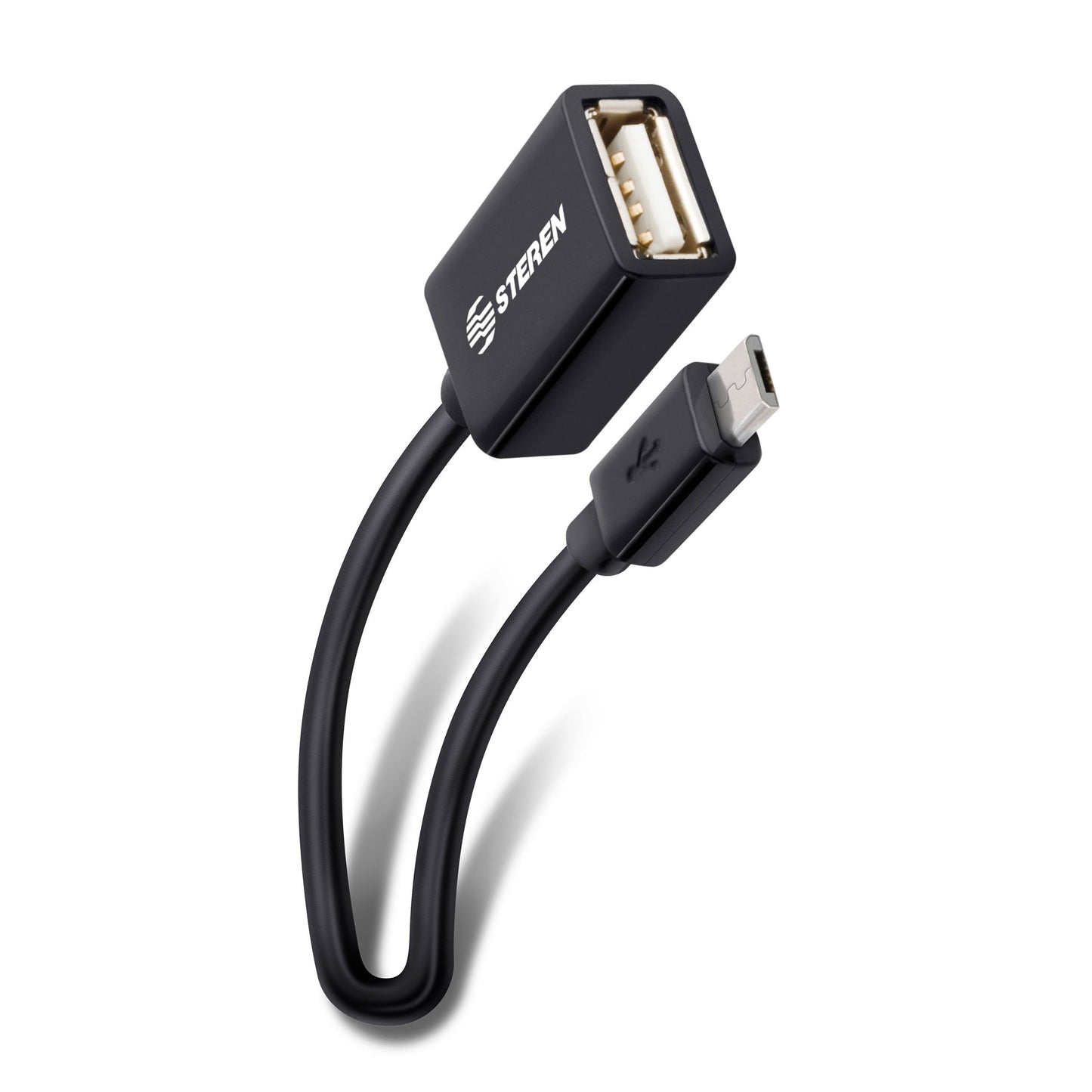 Cable OTG Steren para Smartpthone Android 10cm Color Negro