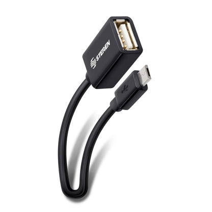 Cable OTG Steren para Smartpthone Android 10cm Color Negro