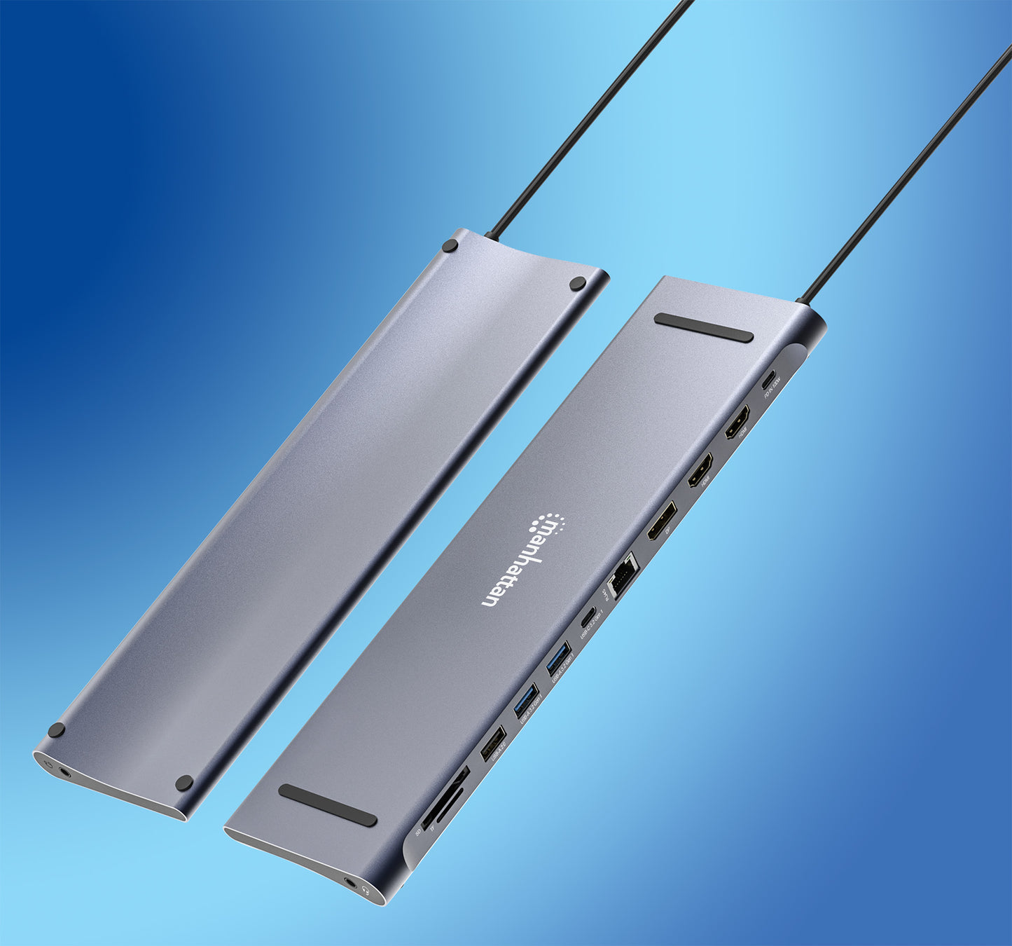 Docking Manhattan USB C 12 ptos HDMIx2 DP USB C PD USB Ax3 RJ45  SD Audio