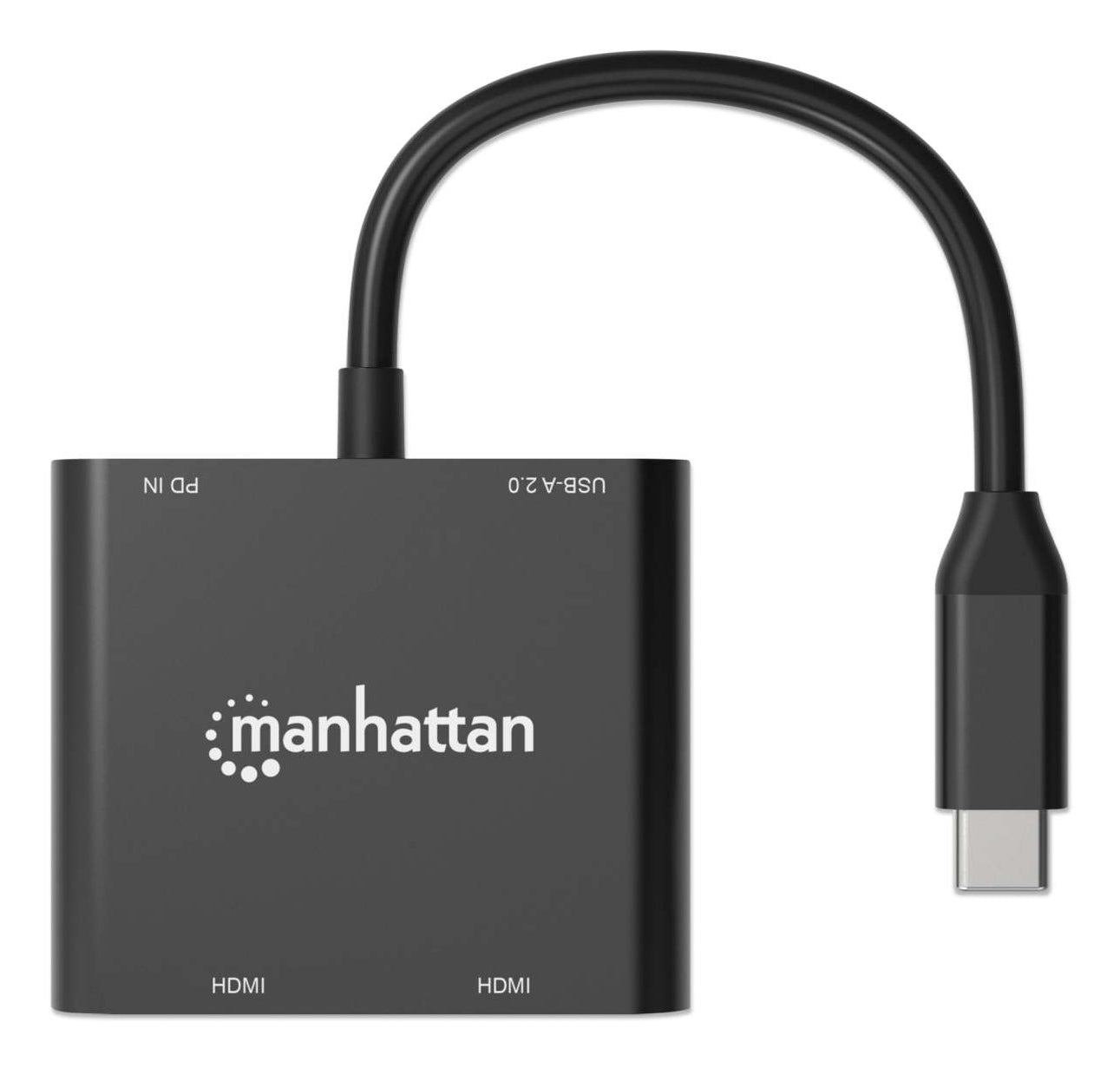 Convertidor USB-C Manhattan a HDMI 2 puertos 4K - MST