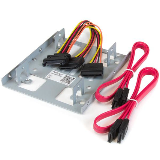 StarTech.com BRACKET25X2 panel para bahía de discos 8.89 cm (3.5") Panel de transportación Acero inoxidable
