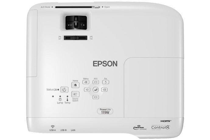Videoproyector Epson PowerLite 119W 3LCD 4000 Lúmenes Resolución WXGA 1280x800 HDMI