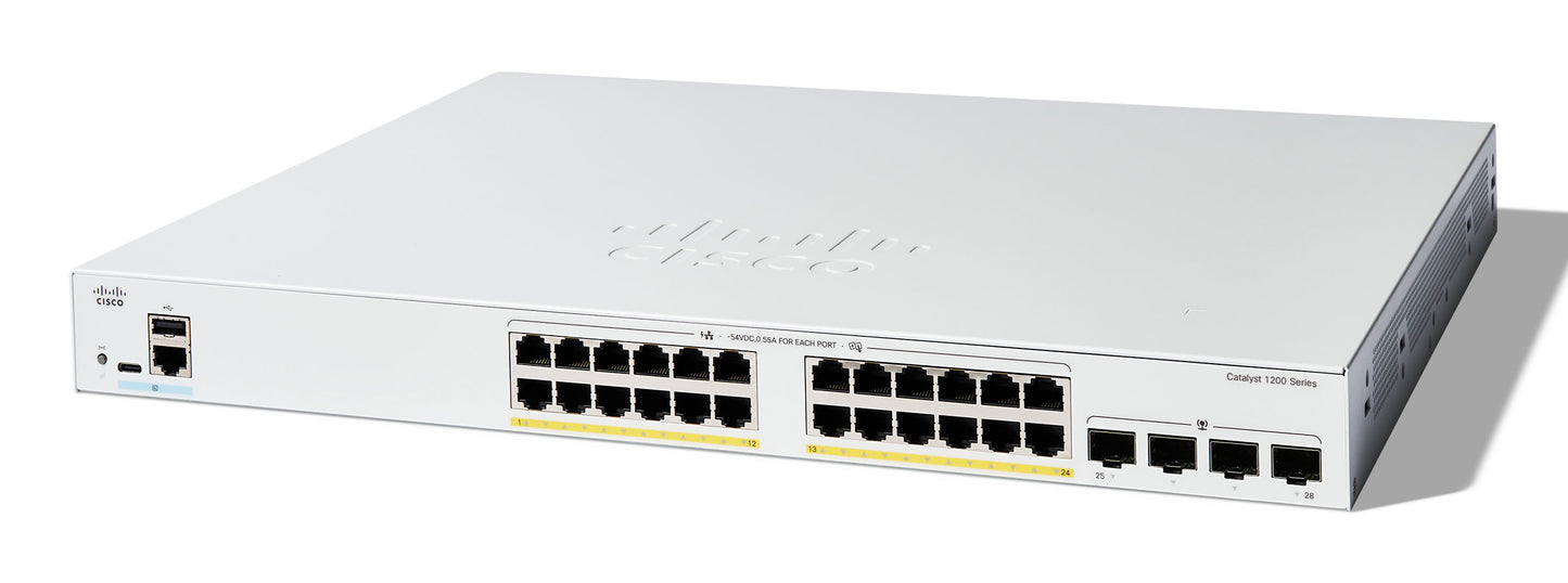 Cisco C1200-24FP-4G dispositivo de redes Gestionado L2/L3 Gigabit Ethernet (10/100/1000) Blanco