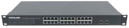 Switch Intellinet 24 Puertos Gigabit Ethernet con 2 Puertos SFP Montaje en Rack 19"