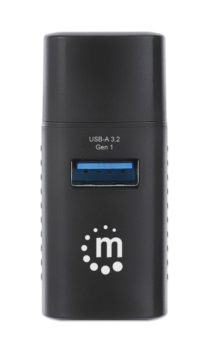 Manhattan 180993 nodo concentrador USB 3.2 Gen 1 (3.1 Gen 1) Type-C 5000 Mbit/s Negro