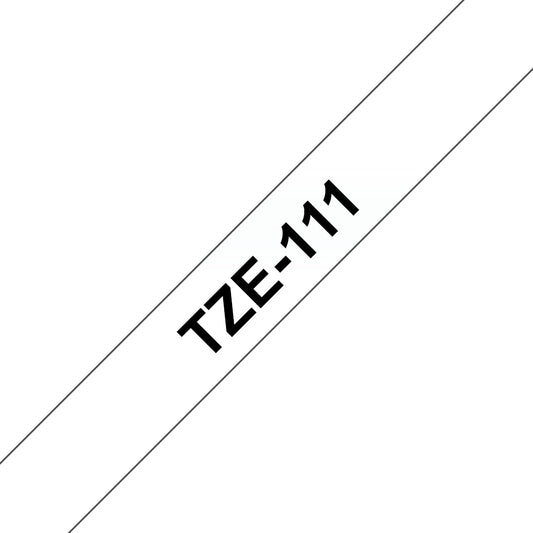 Cinta Brother TZE111  Laminada Negro sobre Transparente 6mmx8m P-Touch