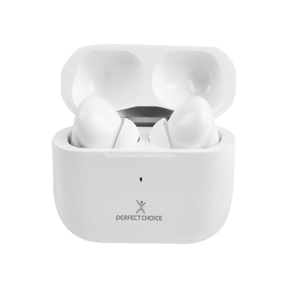AUDIFONOS PERFECT CHOICE TWS ENC CARGA INALAMBRICA NESH - BLANCO
