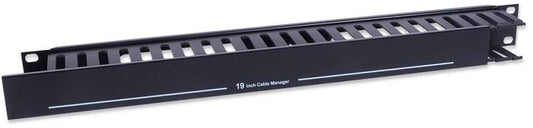Organizador Intellinet Cables 19" 1U Horizontal Metalico Color Negro