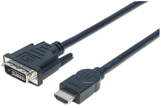 Manhattan 372510 adaptador de cable de vídeo 3 m HDMI Tipo A (Estándar) Negro