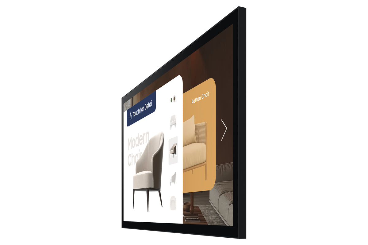 Samsung QM32C-T Panel plano interactivo 81.3 cm (32") LCD Wifi 400 cd / m² Full HD Negro Pantalla táctil Tizen 7.0 16/7