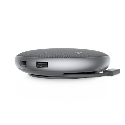 Adaptador Multipuerto y Altavoz Dell MH3021P Speaker Home 2 Puertos USB y Manos Libres Color Plata