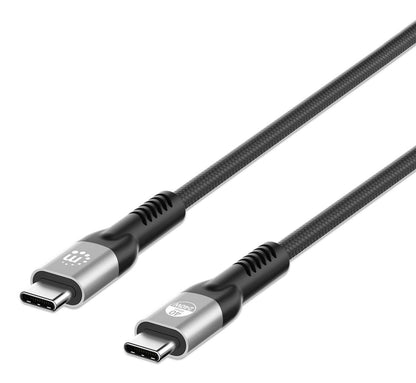 Cable Manhattan USB-C V4 Thunderbolt4 C-C 2.0M 8K 240W Negro