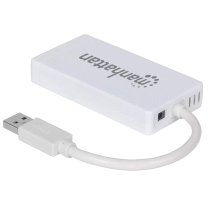 Hub Manhattan USB 3.0 con 3 Puertos/Adaptador Gigabit Ethernet