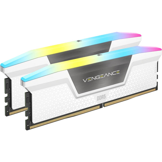 Memoria RAM Corsair VENGEANCE RGB DDR5 6400MHz 32GB (2x16GB) CL36 XMP Blanco