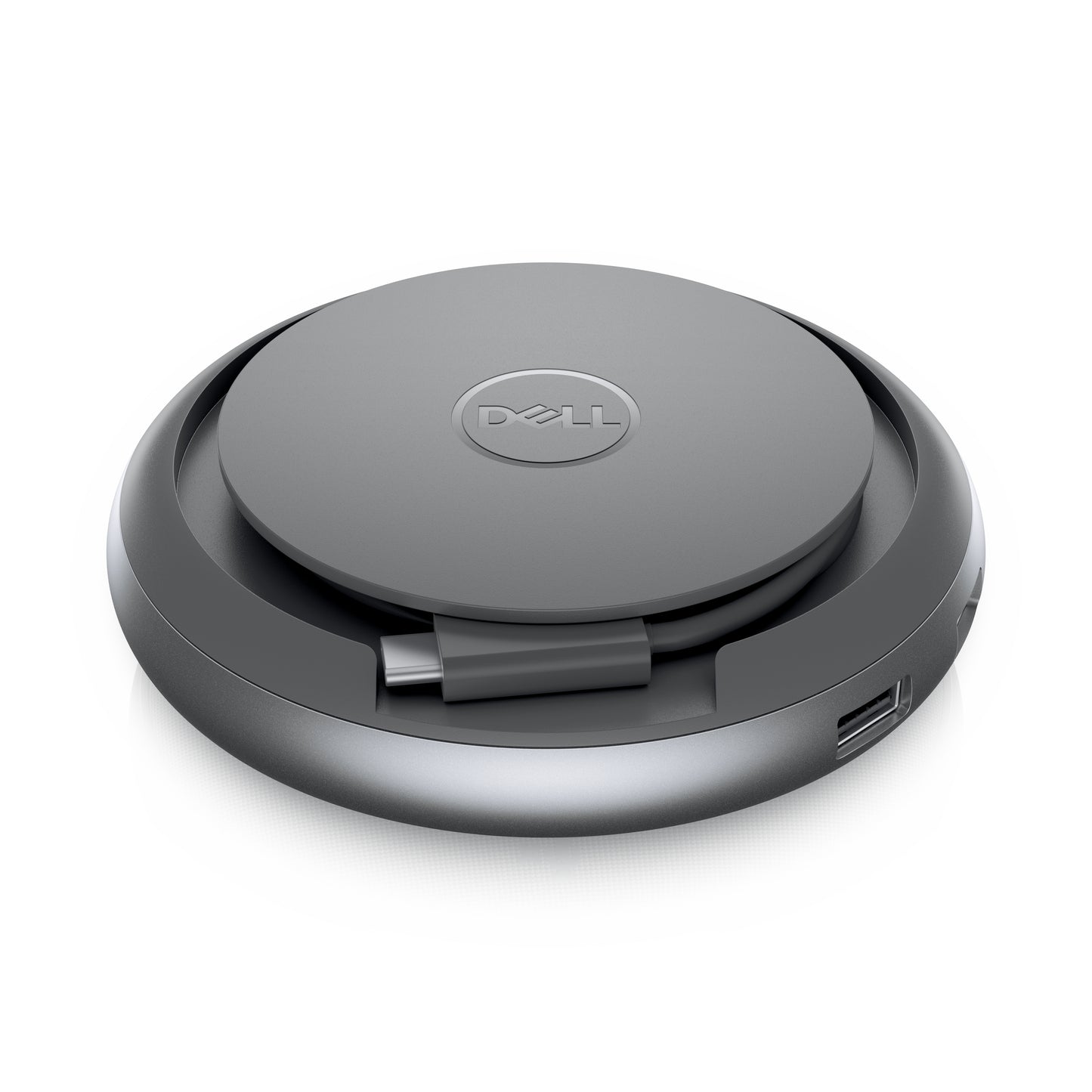 Adaptador Multipuerto y Altavoz Dell MH3021P Speaker Home 2 Puertos USB y Manos Libres Color Plata