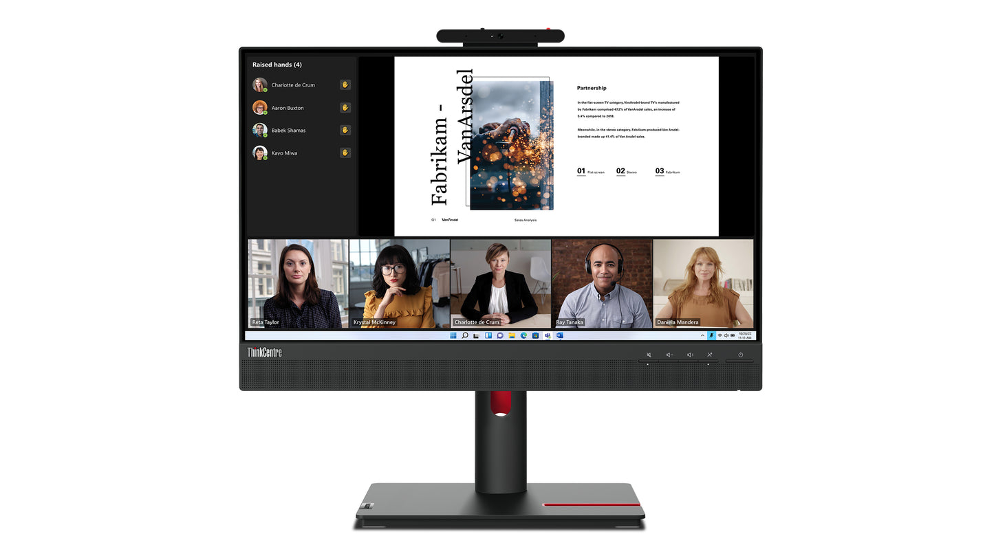 Monitor Lenovo 21.5" ThinkCentre Tiny In One 22 FHD Resolución 1920x1080 Panel IPS USB/HDMI/DisplayPort