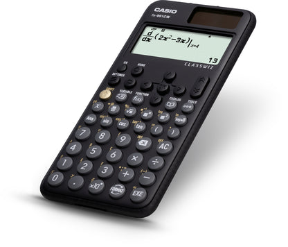 Calculadora Cientifica Casio mas de 540 funciones FX-991CW para preparatoria y universidad negra 4 lineas codigo QR