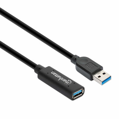 Manhattan 153737 cable USB USB 3.2 Gen 1 (3.1 Gen 1) 5 m USB A Negro