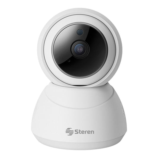 Cámara Seguridad Steren Wi-Fi/Ethernet 3MPx Robotizada Seguidor de Movimiento Color Blanco