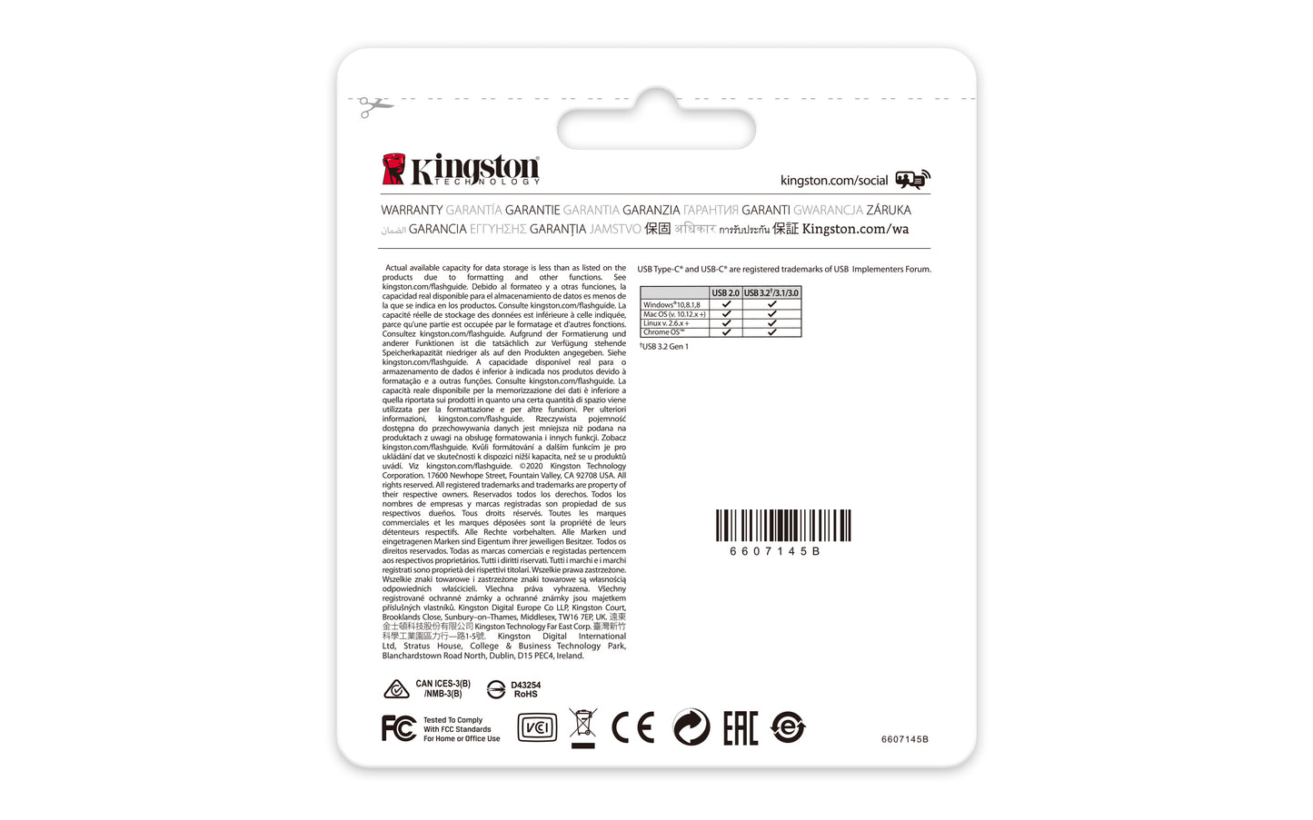 Memoria USB Kingston DataTraveler 70 128GB USB-C Color Negro