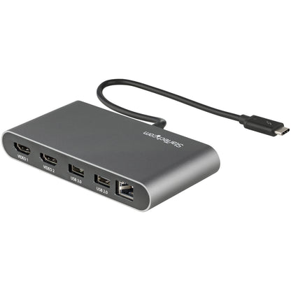 StarTech.com TB3DKM2HDL base para laptop o replicador de puertos Alámbrico Gris