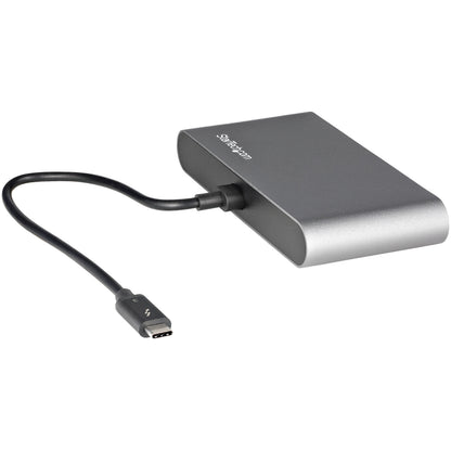 StarTech.com TB3DKM2HDL base para laptop o replicador de puertos Alámbrico Gris