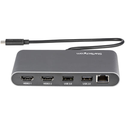 StarTech.com TB3DKM2HDL base para laptop o replicador de puertos Alámbrico Gris