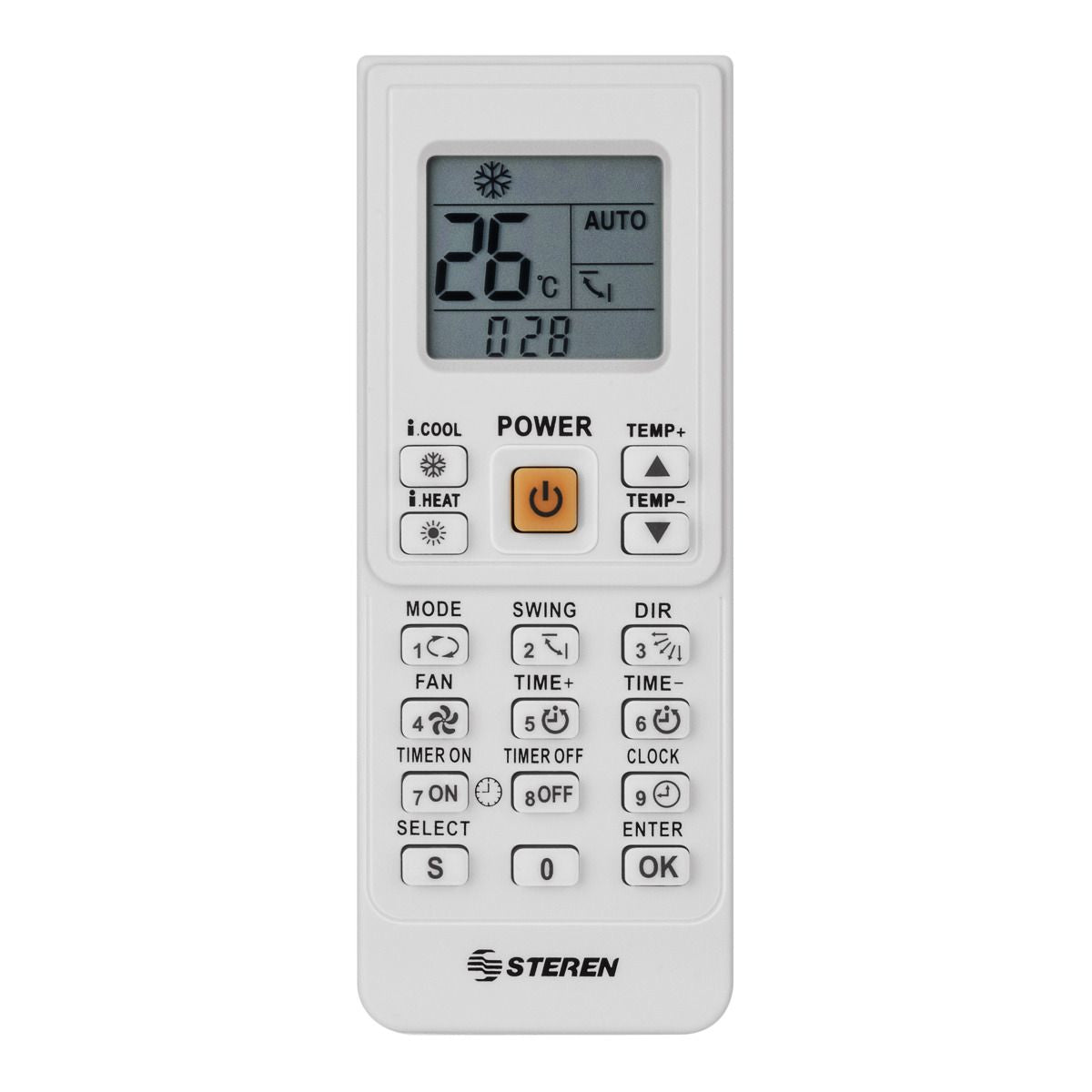 Control Remoto Steren Universal para Aire Acondicionado Color Blanco