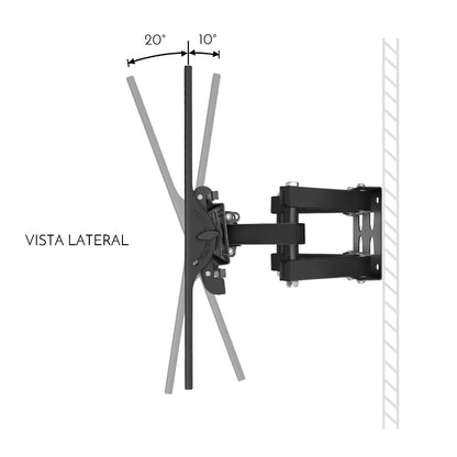 Soporte Steren para TV 32" a 83" Doble Brazo Articulador Color Negro