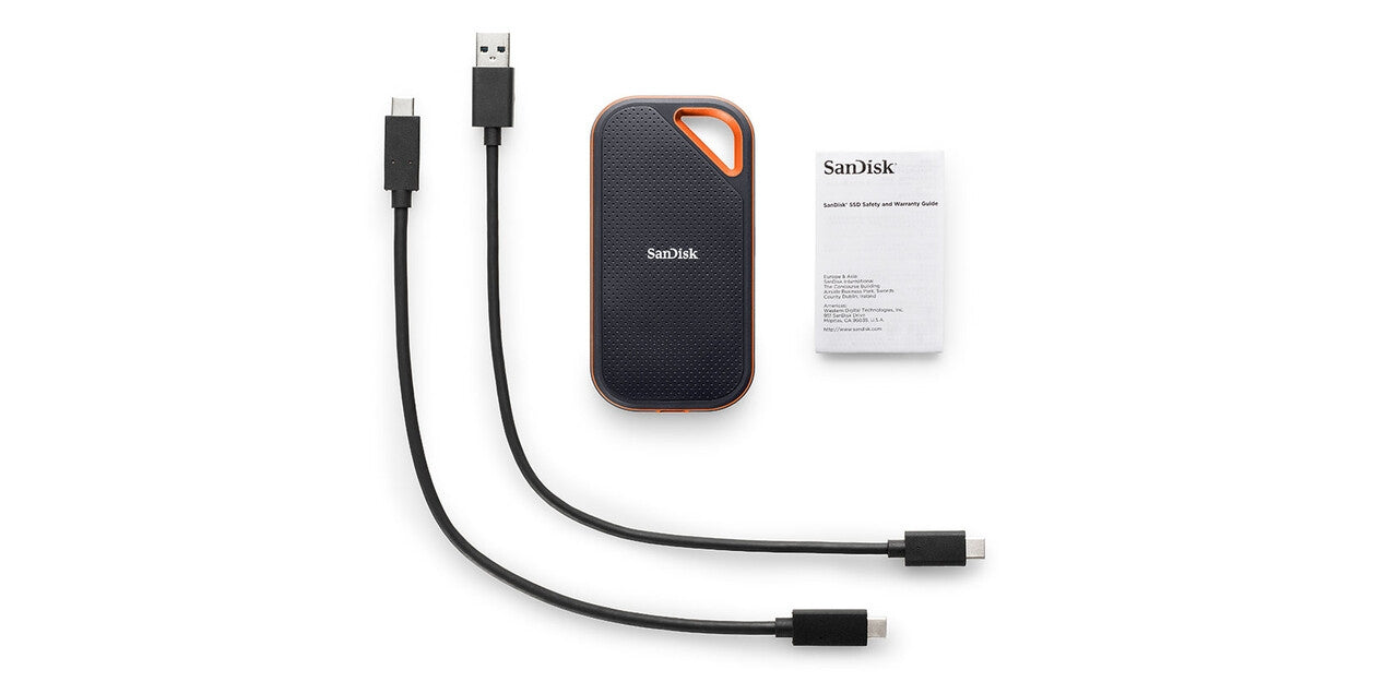 SSD Externo SanDisk Extreme Pro Portable 1TB NVMe USB-C USB-A 3.2 IP55 Lect 2000mbs/Esc2000mbs Color Negro