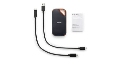 SSD Externo SanDisk Extreme Pro Portable 1TB NVMe USB-C USB-A 3.2 IP55 Lect 2000mbs/Esc2000mbs Color Negro