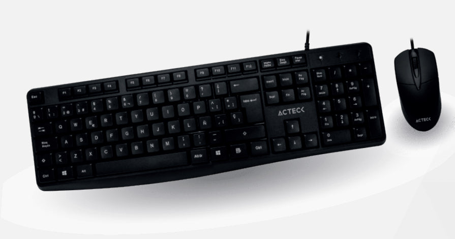 Acteck AC-928984 teclado Ratón incluido Hogar USB Negro