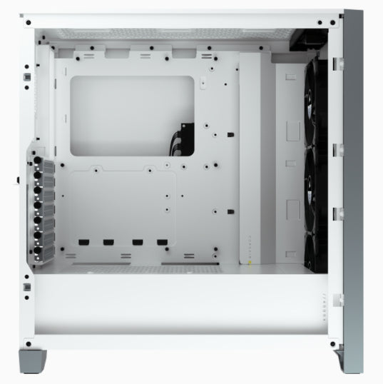 Gabinete Gamer Corsair ICUE 4000X RGB Media Torre ATX mATX ITX Cristal Templado 3xFan RGB Blanco Sin Fuente