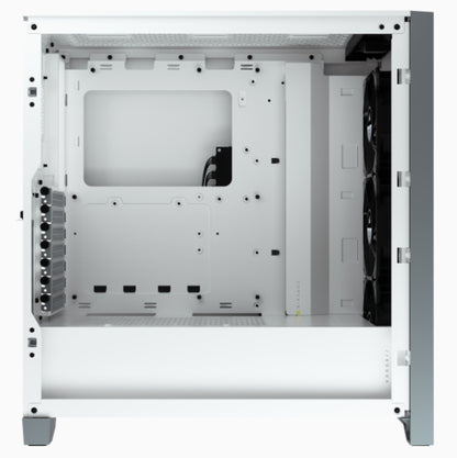 Gabinete Gamer Corsair ICUE 4000X RGB Media Torre ATX mATX ITX Cristal Templado 3xFan RGB Blanco Sin Fuente