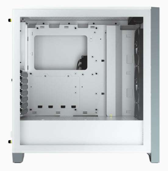 Gabinete Gamer Corsair ICUE 4000X RGB Media Torre ATX mATX ITX Cristal Templado 3xFan RGB Blanco Sin Fuente