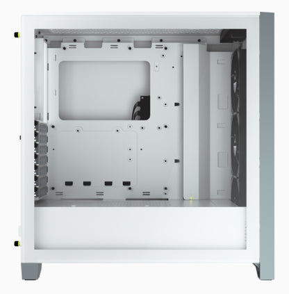 Gabinete Gamer Corsair ICUE 4000X RGB Media Torre ATX mATX ITX Cristal Templado 3xFan RGB Blanco Sin Fuente