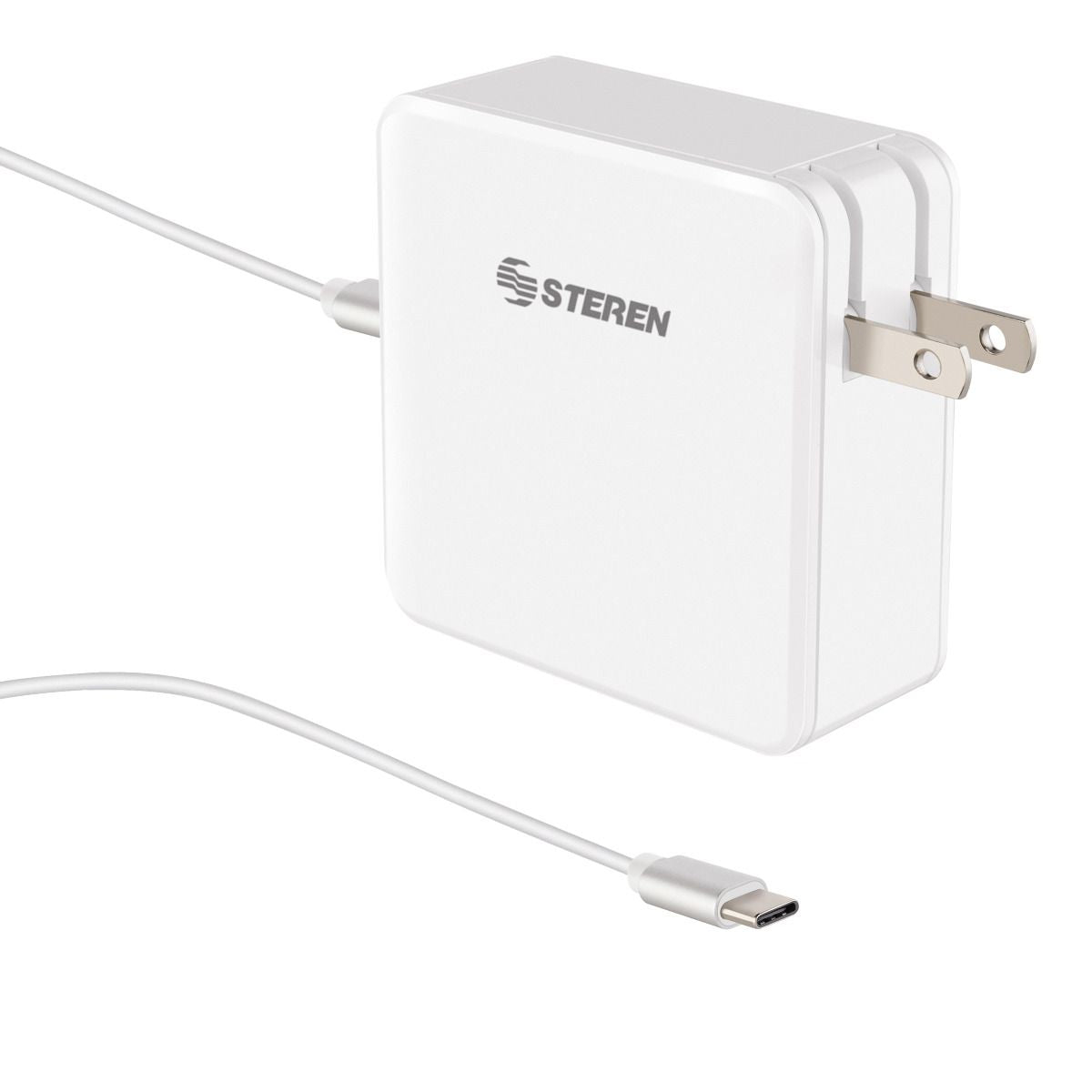 Cargador Steren USB-C 65W Power Delivery Color Negro