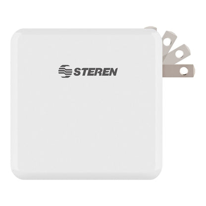 Cargador Steren USB-C 65W Power Delivery Color Negro