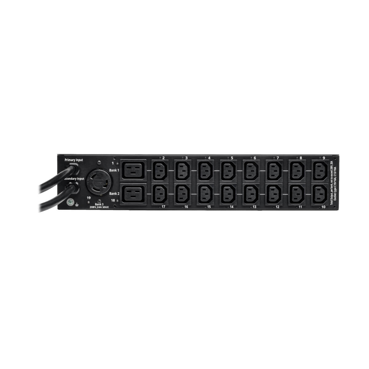 Tripp Lite PDUMH30HVATNET unidad de distribución de energía (PDUs) 19 salidas AC Negro