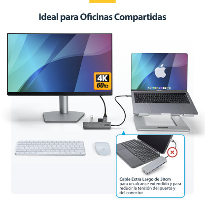 StarTech.com DKT30CHSDPD1 base para laptop o replicador de puertos Alámbrico USB 3.2 Gen 1 (3.1 Gen 1) Type-C Negro, Gris