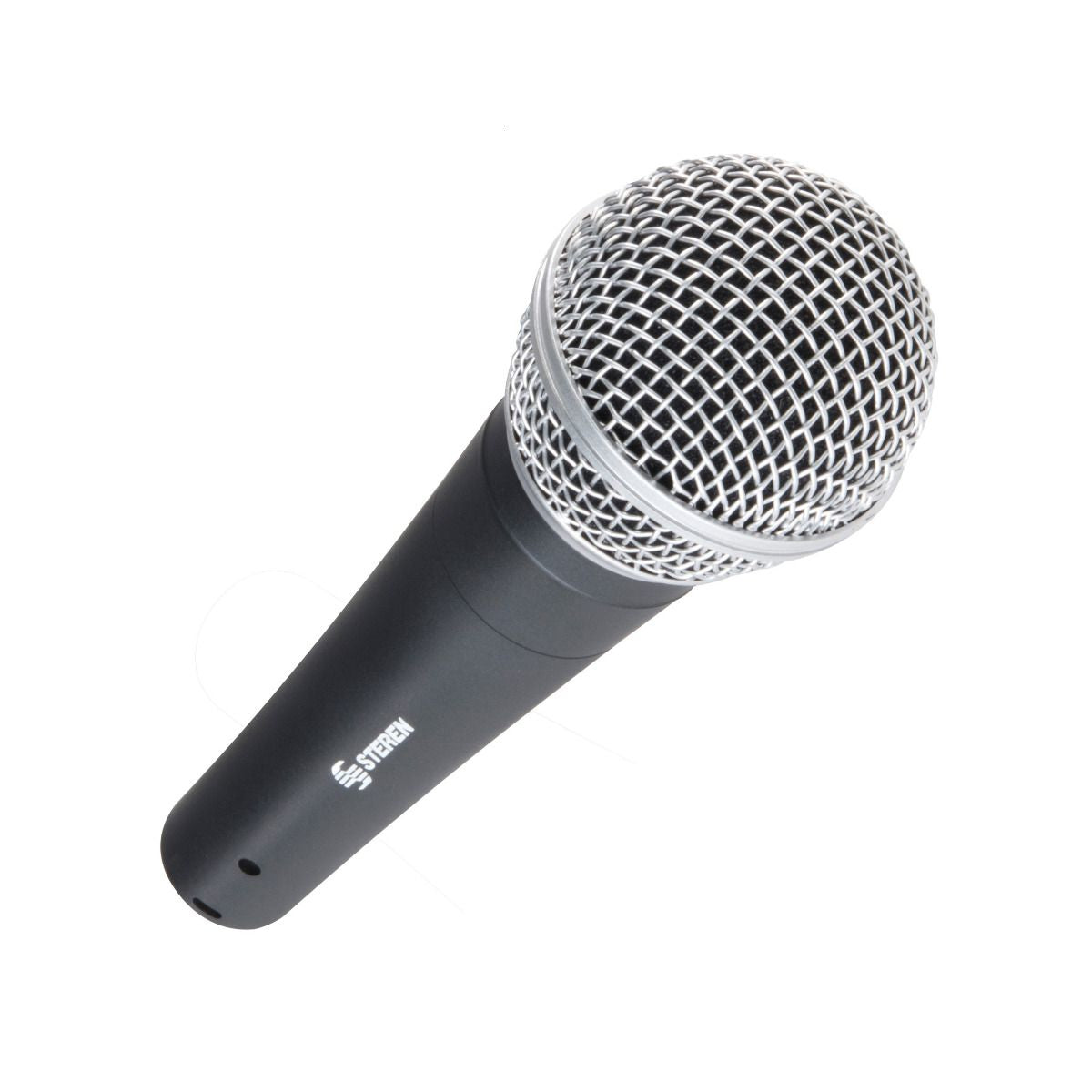 Micrófono Steren Alámbrico Profesional Unidireccional Rejilla Metálica Color Negro