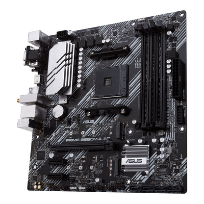 Tarjeta Madre Asus Prime B550M-A AC 4xDDR4 128GB 4800Mhz PCIe 4.0 M.2 1xD-Sub 1xHDMI 1xDVI-D S AM4 mATX Wi-Fi BT