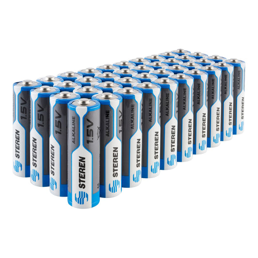 Pilas Steren Alcalinas Tipo AA 1.5V C/40 Piezas