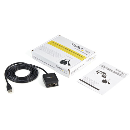 StarTech.com ICUSB2321F cambiadores de género de cables DB-9 USB 2.0 A Negro