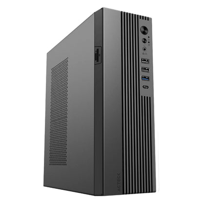 Gabinete Mini Torre Slim Onex Acteck GS450 Max MB Micro ATX / Fuente Flex 400 W Elite Negro