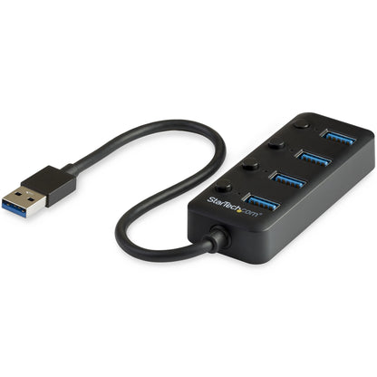 StarTech.com HB30A4AIB nodo concentrador USB 3.2 Gen 1 (3.1 Gen 1) Type-A 5000 Mbit/s Negro