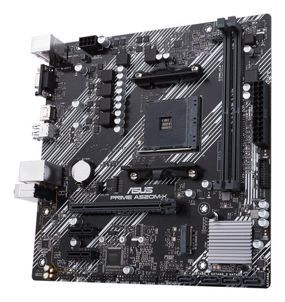 Tarjeta Madre Asus PRIME A520M-K 2xDDR4 64GB 4400Mhz HDMI VGA PCIe 3.0 M.2 S AM4 Ryzen mATX
